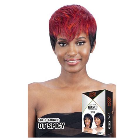 Model Model Ego 100 Remy Human Hair Straight Short Wig Layered Bang