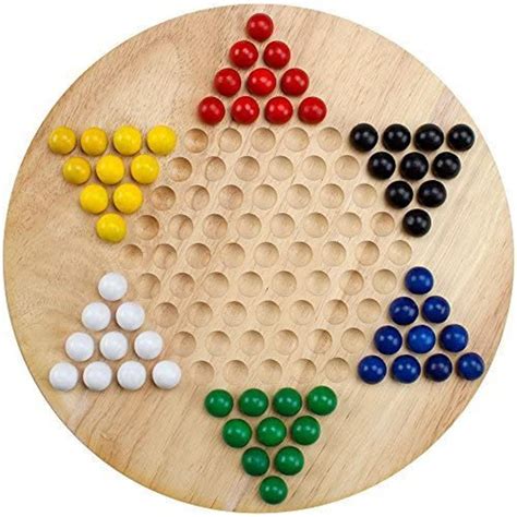 Wooden Chinese Checkers Traditional Strategy Board Game With Etsy