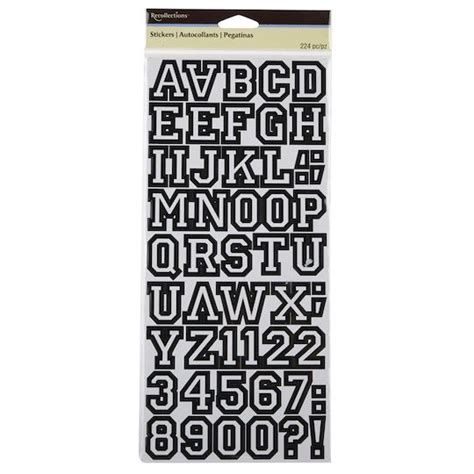 Black Letterman Alphabet Stickers By Recollections™ Letters And Numbers
