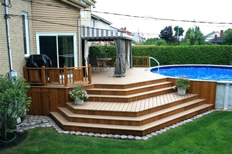 Maybe you would like to learn more about one of these? Above Ground Pool Patio Backyard Ideas Attractive Deck ...