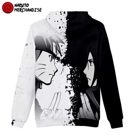 Naruto And Sasuke Yin Yang Hoodie Naruto Merchandise Clothing