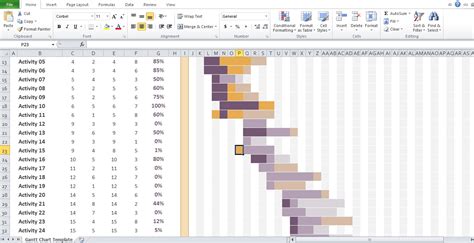 simple gantt chart template  excel tmp
