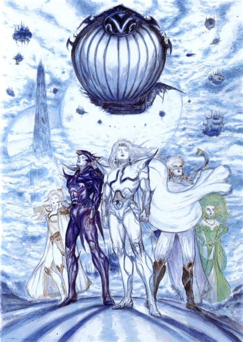 Final Fantasy Iv Ds Cover Art Yoshitaka Amano Final Fantasy