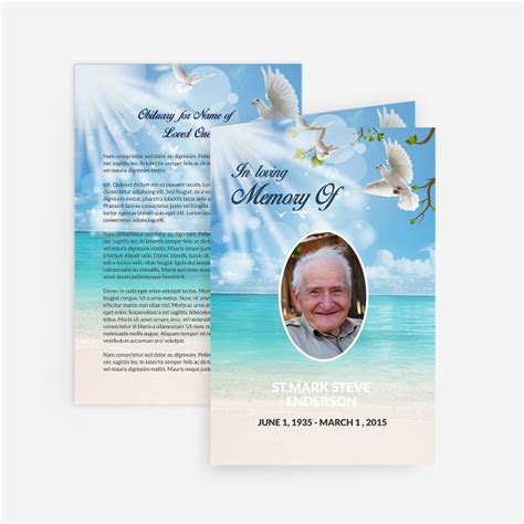 memorial service cards