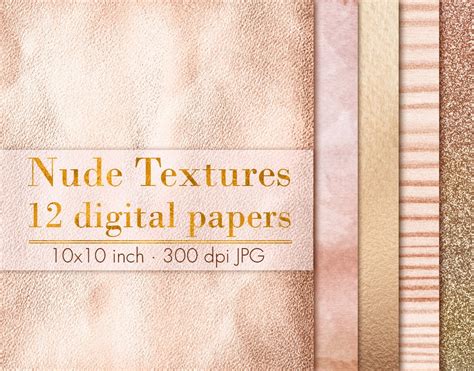 Nude Pink Digital Papers Pink Digital Paper Pack Nude Etsy