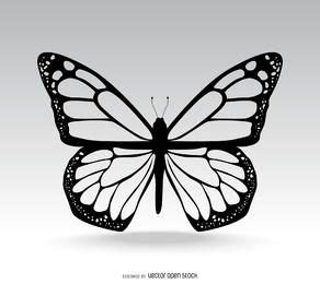 aislado Ilustración clásica de la mariposa | Ilustración de mariposa, Tatuaje de mariposa ...