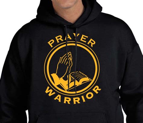 Prayer Warrior Hooded Sweatshirt Christian Apparel Etsy