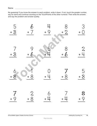 Some of the worksheets for this concept are touchmath second grade, 7 8 9, addition work, addition work, work 2 name 2 digit addition with regrouping use. Touchmath | Mausi