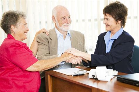 Senior Business Group Handshake Stock Image Image Of Gray Estate