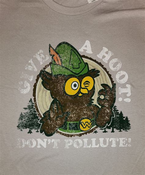 NEW US Forest Service Woodsy Owl Give A Hoot Don T Pollute T Shirt Tee M XXL EBay