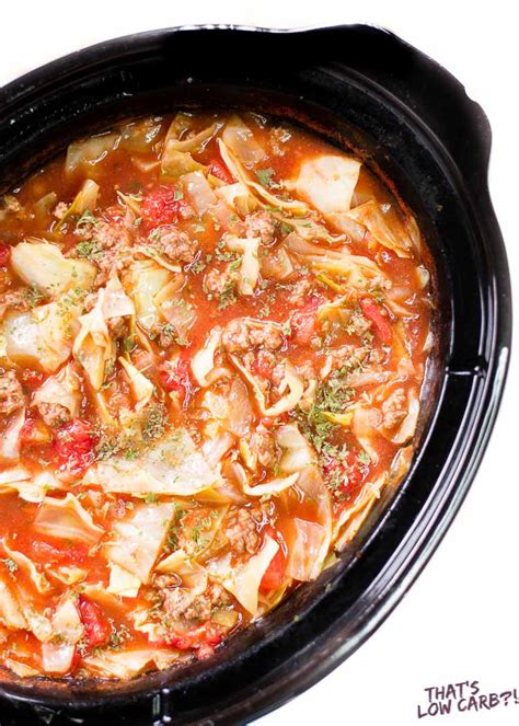 Try chicken taco soup with a twist. Unstuffed Cabbage Soup Recipe | Low Carb Recipes by That's ...