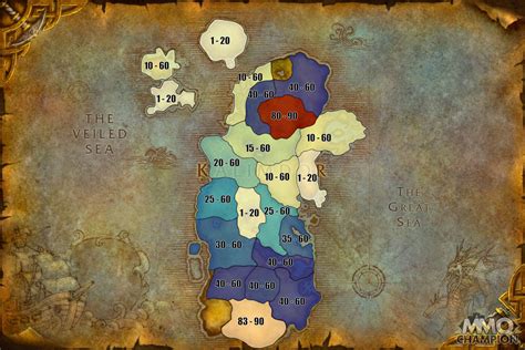 Vanilla Wow Zones By Level Map New River Kayaking Map