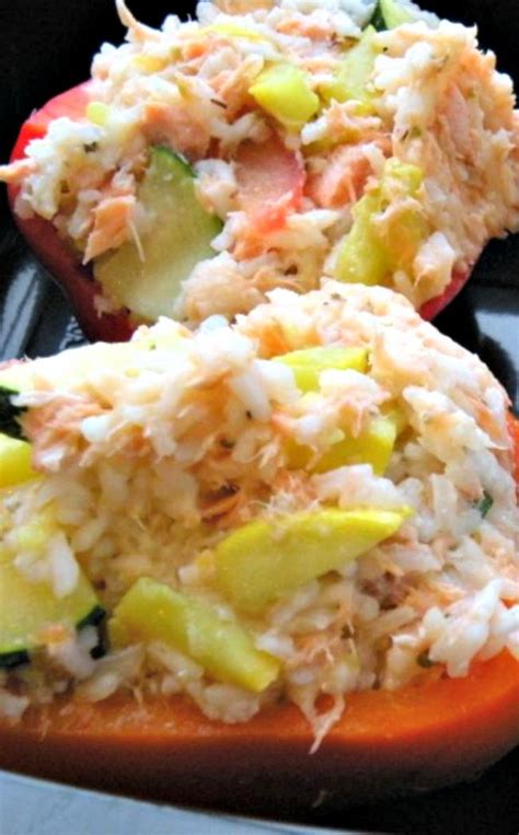 Summer Salmon Stuffed Peppers Once A Month Meals