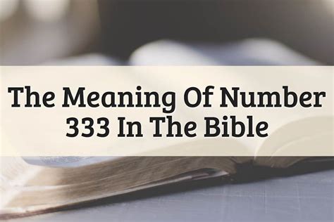 333 In The Bible Pelajaran