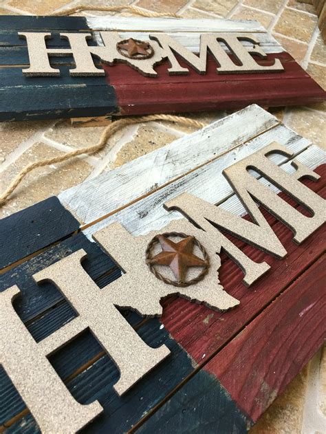 Hey texas tech fans and alumni! Home Texas Flag handmade distressed wood Home sign at ...