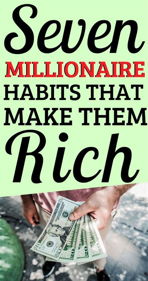 7 Simple Habits Of The Average Millionaire Money Saving Tips Money