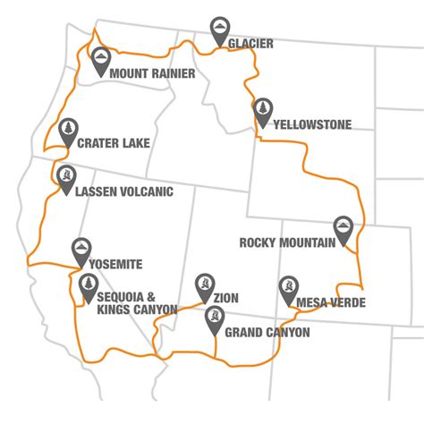 National Park Road Trip Map Best Event In The World Map Shows The