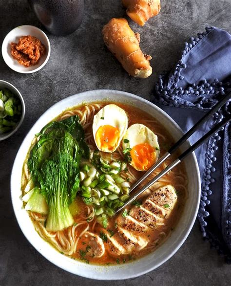 Homemade spicy ramen recipe with an easy spicy miso paste for the broth and dry ramen noodles that taste just like fresh! Easy Chicken Miso Ramen Recipe - Feed Your Sole