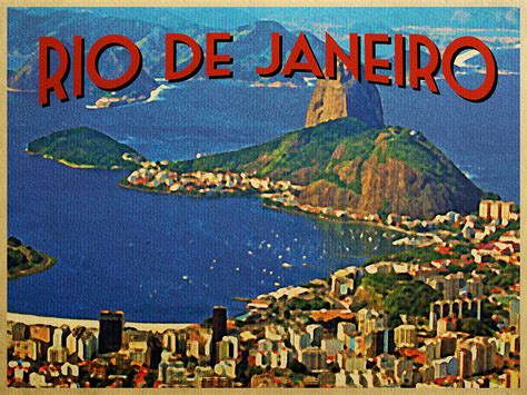 Vintage Rio De Janeiro Brazil Digital Art By Flo Karp