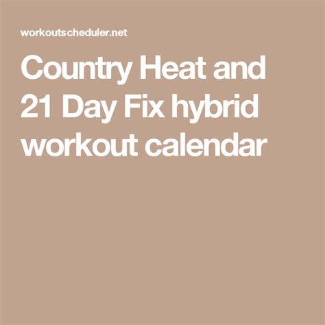 21 Day Fix Country Heat Hybrid Billaastro