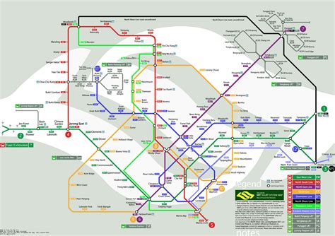 Singapore Mrt And Lrt Train Rail Maps