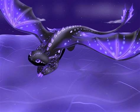 Purple Night Fury How Train Your Dragon Night Fury Dragon Dragon