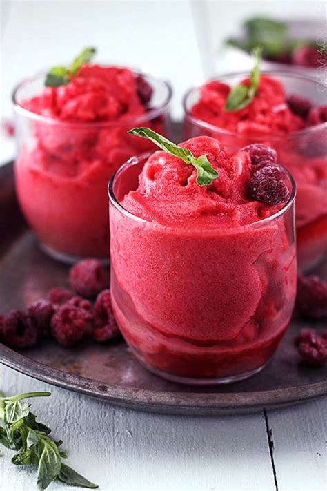 Raspberry Sorbet Recipe Chefthisup