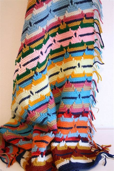 Multi Colored Afghan Native American Crochet Patterns Crochet