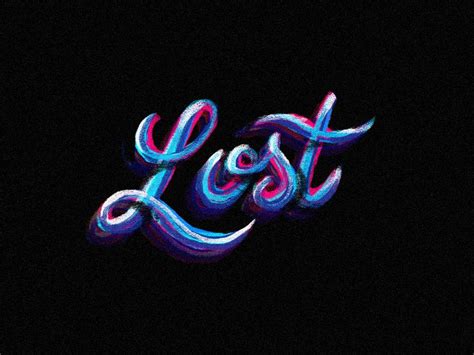 Lost Neon Signs Typography Lost