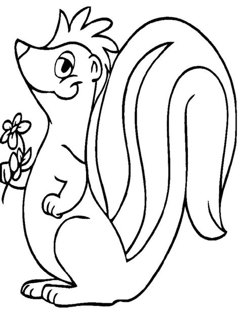 In this section, find a large selection of coloring pages skunk. Skunk Coloring Page
