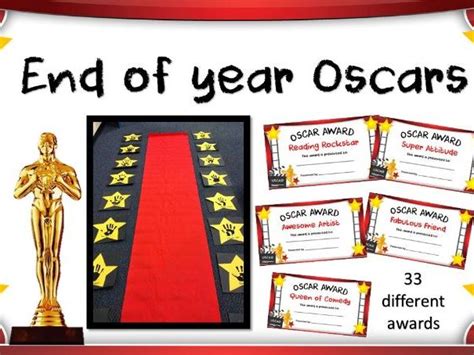 End Of Year Oscars Classroom Awards Teaching Resources