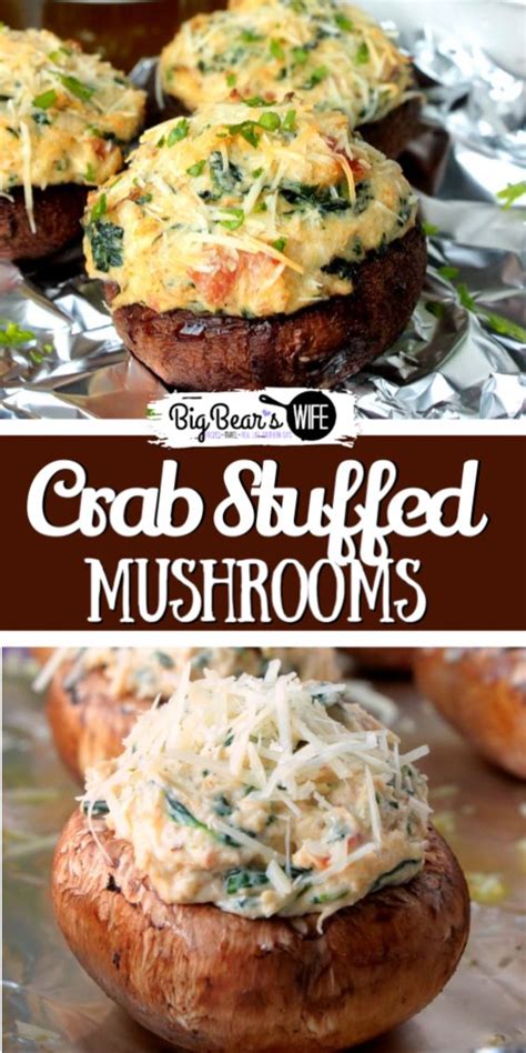 Cheesy, bite sized and addicting! CRAB STUFFED MUSHROOMS