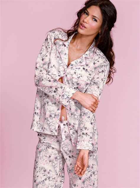 Victorias Secret The Cotton Mayfair Pajama In Gray Grey Lyst