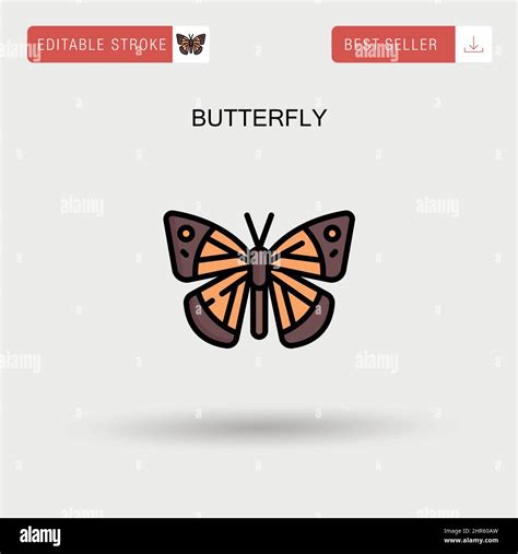 Butterfly Simple Vector Icon Stock Vector Image And Art Alamy