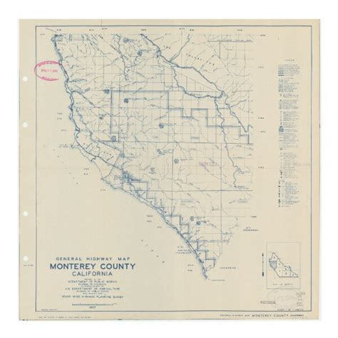 General Highway Map Monterey County California