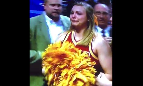 Iowa State Cheerleader Takes Brutal Kicked Ball To The Face Like A Champ For The Win