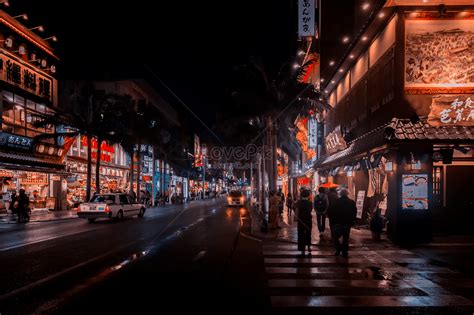 일본 오키나와 거리 야경 사진 무료 다운로드 Lovepik