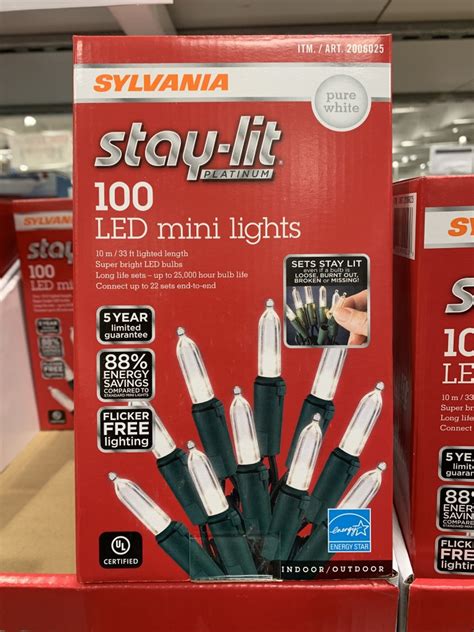 Shop costco.com for the best deals on holiday gifts, costumes, and decoration! Costco Christmas Lights, Sylvania Mini Pure White 100 ...