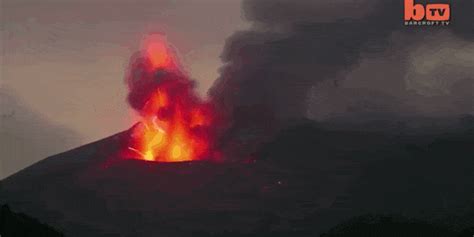 Lava gif find share on giphy. What What Happens When an Erupting Volcano Sparks a ...
