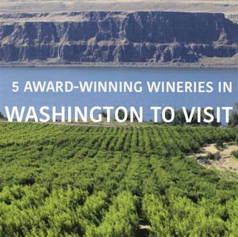5 Award Winning Wineries In Washington To Sip Your Way Through