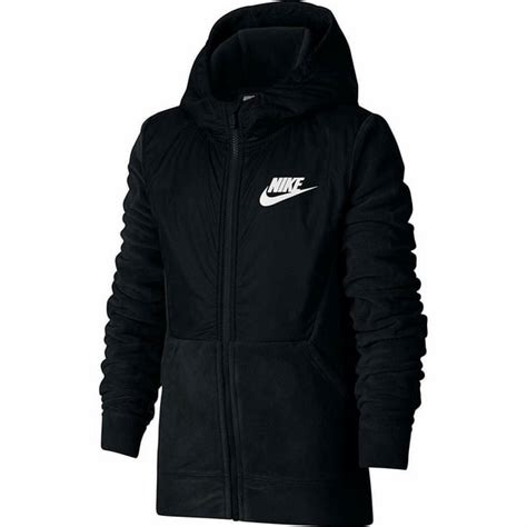 Nike Nike Boys Sportswear Polar Black Fleece Full Zip Hoodie Jacket