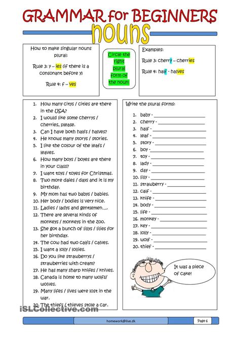 Grammar For Beginners Nouns 2 Free Esl Worksheets Useful Things
