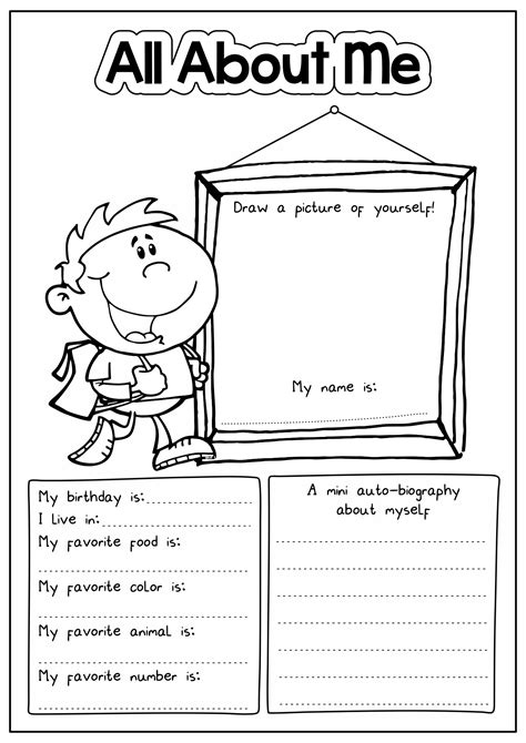 Free Printable All About Me Worksheet For Adults Free Printable Templates