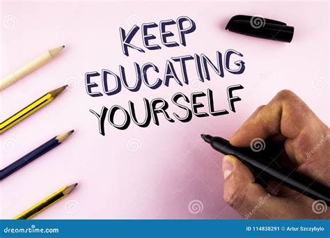 Word Writing Text Keep Education Yourself Business Concept For Never