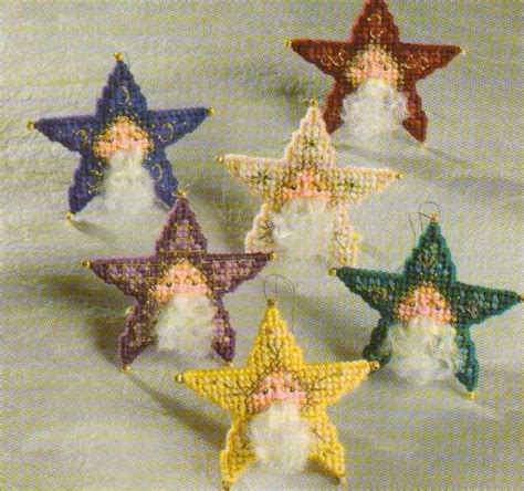 Santa Star Ornaments Christmas Plastic Canvas Pattern Instructions