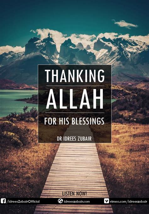 Thanking Allah For His Blessings Image Dr Idrees Zubair Official Website