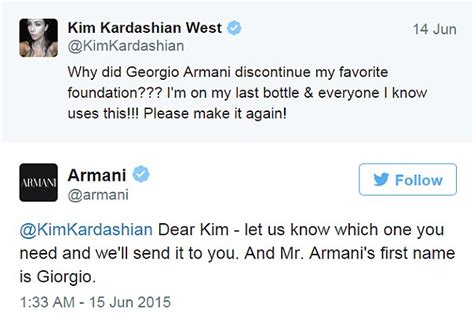 Kim Kardashian Apologizes To Giorgio Armani After Misspelling His Name In Tweet Daily Mail Online