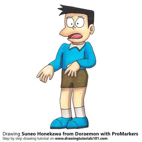 Check out drawingtutorials101's art on deviantart. Suneo Honekawa from Doraemon with ProMarkers [Speed Drawing]