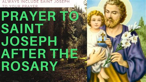 Prayer To Saint Joseph After The Rosary Prayersaint Joseph Youtube