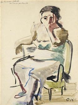 Sitzende Frau Seated Woman By Oskar Kokoschka Artwork Oskar Artist